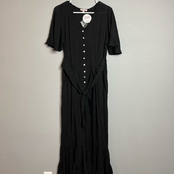NWT Remix Mess black button front jumpsuit medium - Picture 1 of 4